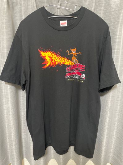 Supreme x Thrasher Back Tail Tee "Black"