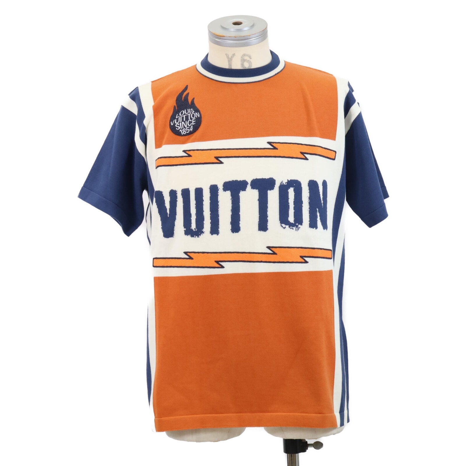 ルイヴィトン 【美品/国内正規/24年製】RM241M DFV HQN21W ロゴ入り 半袖ニット カットソー/ XS