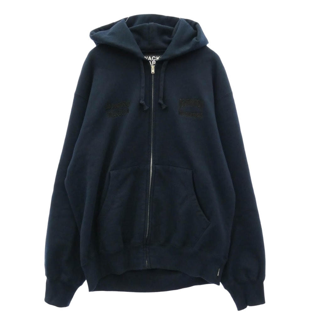WACKO MARIA  26SS DEATHROW-WM-SS05 × DEATH ROW RECORDS  HEAVY WEIGHT PULLOVER HOODED SWEAT SHIRT ロゴ刺繍 バックプリント ジップアップパーカー 【中古】