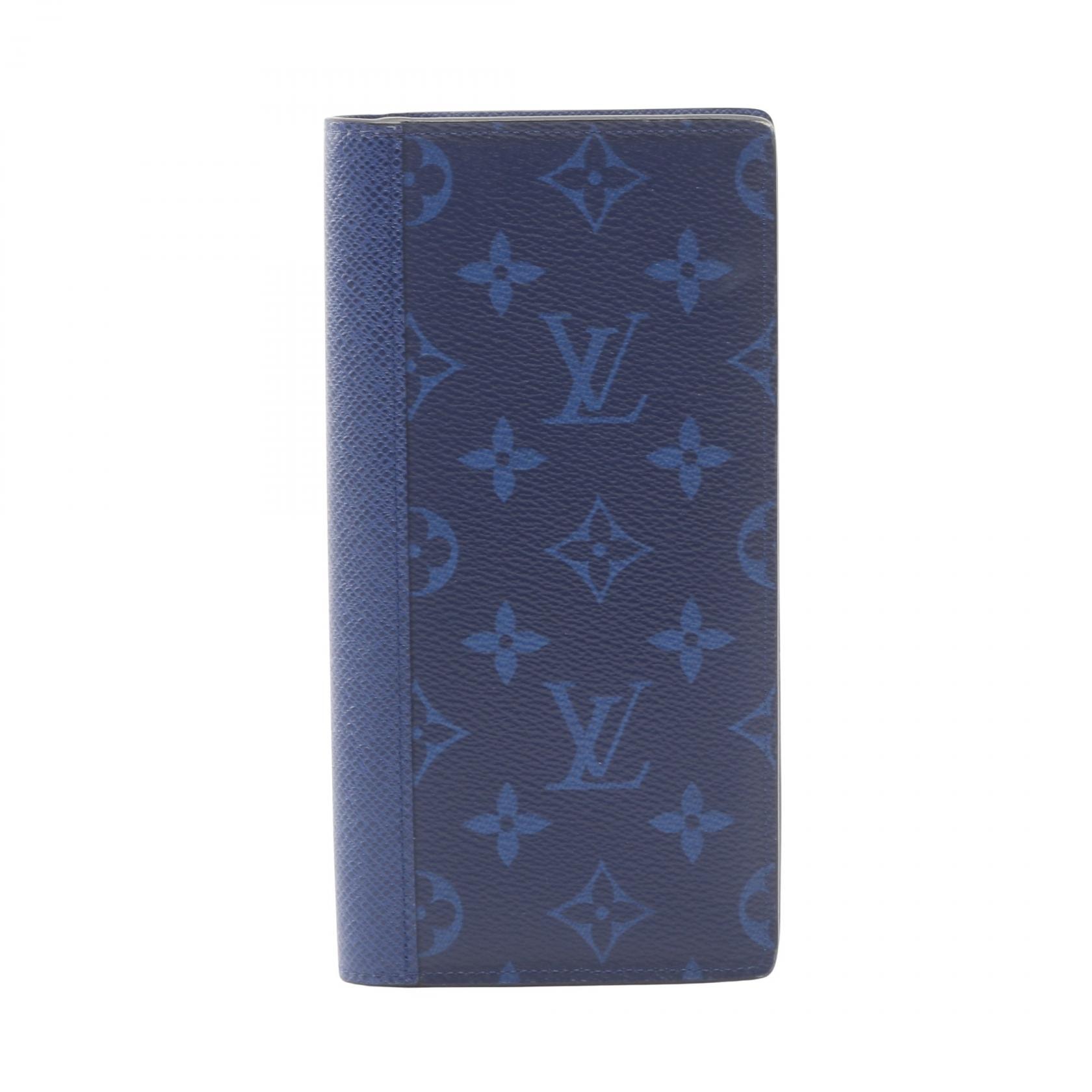 ルイ・ヴィトン LOUIS VUITTON ポルトフォイユ ブラザ タイガラマ コバルトブルー 二つ折り長財布 財布 レザー PVC メンズ ブルー系 M30297 【中古】