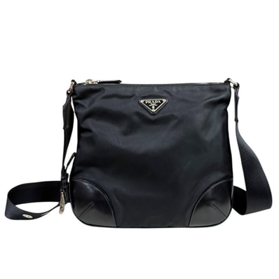 プラダ ショルダーバッグ ナイロン ブラック ユニセックス PRADA 中古