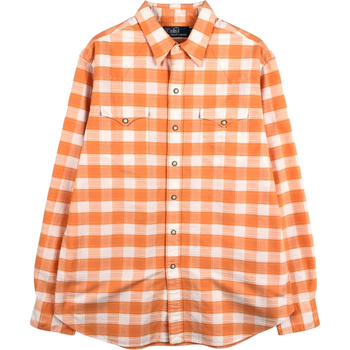 古着 ラルフローレン Ralph Lauren POLO by Ralph Lauren チェック柄 長袖 ウエスタンシャツ メンズL相当/eaa676818