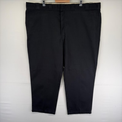 古着 ディッキーズ Dickies パンツ チノパン スラックス ワーク 874 大きいサイズ ジッパーフライ W50 L30 ブラック系 メンズ