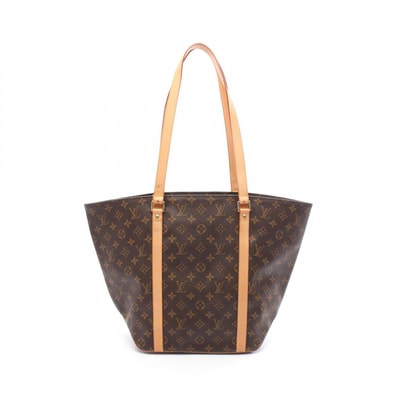 ルイ・ヴィトン LOUIS VUITTON サックショッピング トートバッグ バッグ PVCコーティングキャンバス レザー モノグラム レディース ブラウン系 M51108 【中古】