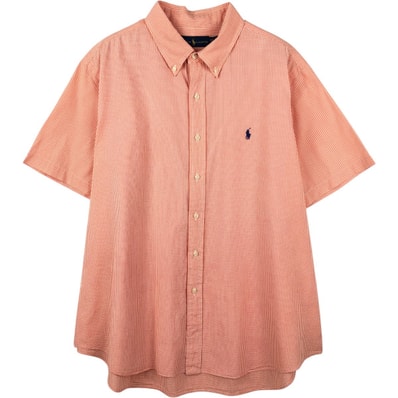 古着 ラルフローレン Ralph Lauren ギンガムチェック 半袖 ボタンダウン チェックシャツ メンズXXL相当/eaa658020