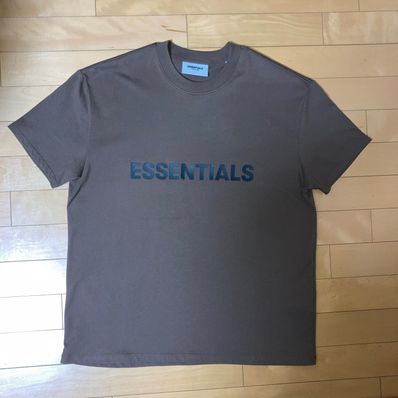 FEAR OF GOD ESSENTIALS / SSENSE Boxy T-Shirt Applique Logo "Rain Drum"