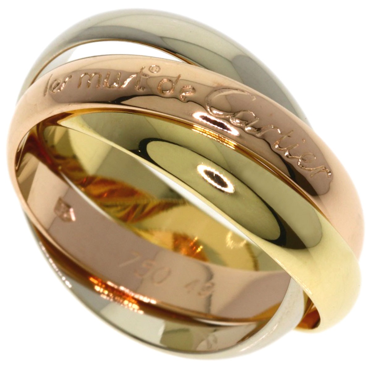 CARTIER カルティエ トリニティ #49 リング・指輪 K18YG K18PG K18WG レディース [中古]