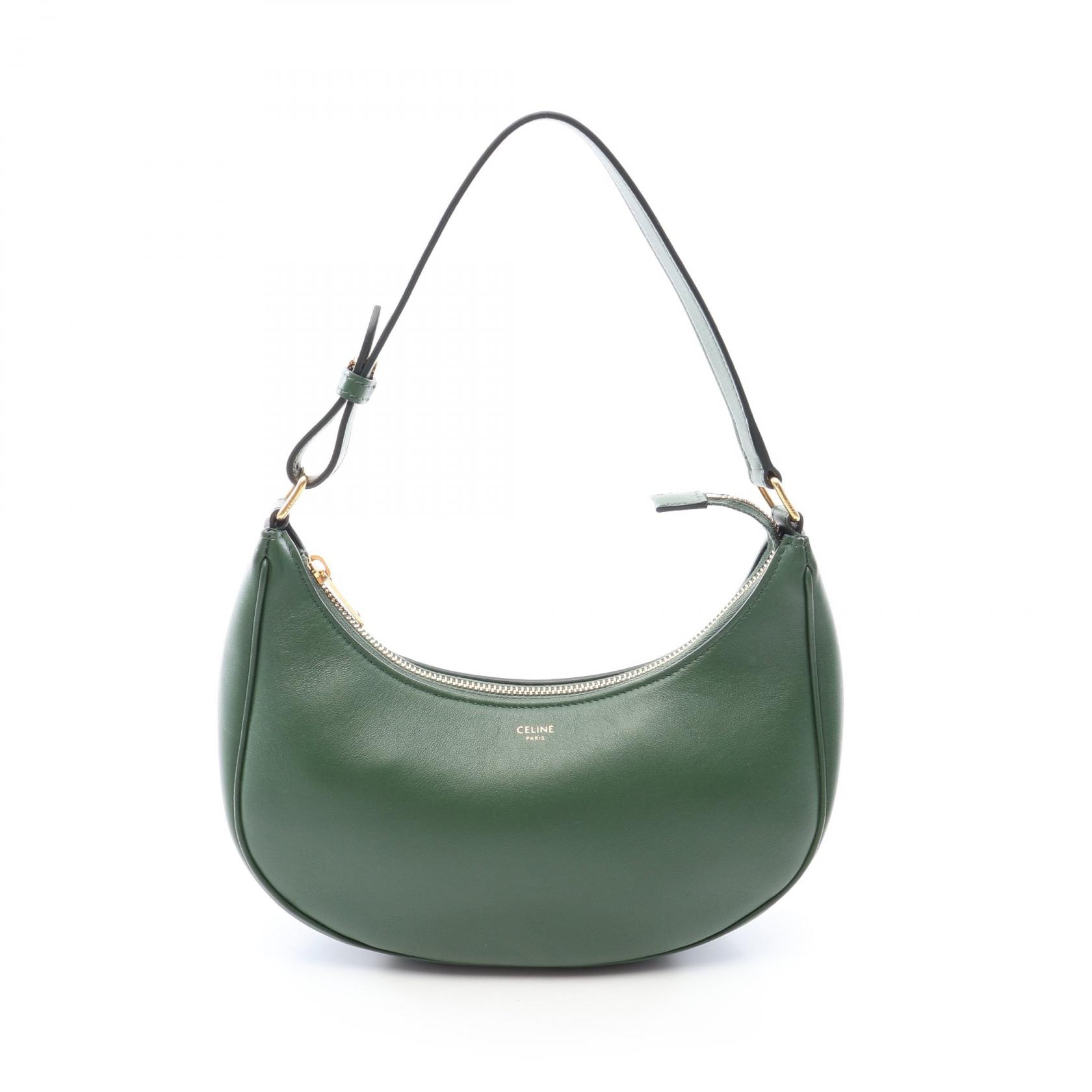 セリーヌ CELINE AVA アヴァ ショルダーバッグ バッグ レザー レディース グリーン系 【中古】