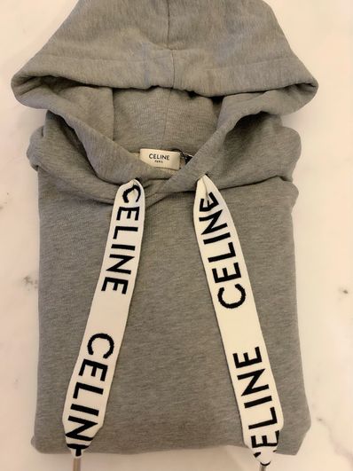 CELINE Loose Sweatshirt / Cotton Fleece "Light Gray"