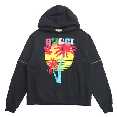 ■未使用品■2022年製■GUCCI グッチ パーカー サイズS スウェット フーディー ロゴプリント イタリア製 20260604/RA9596