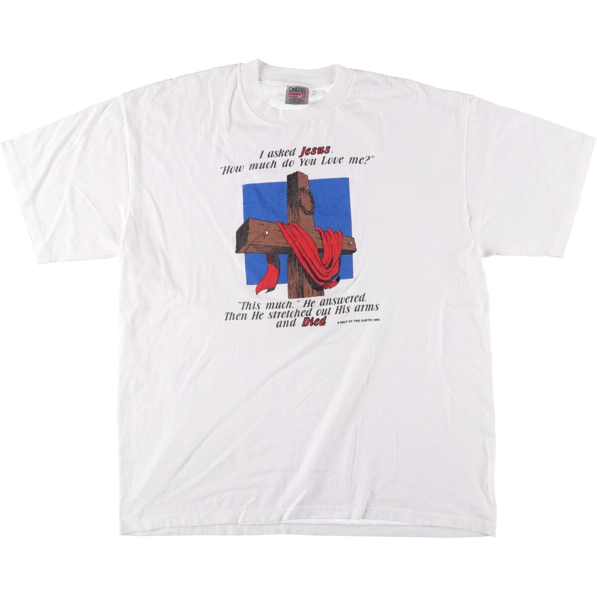 古着 90年代 オニータ ONEITA メッセージプリントTシャツ USA製 メンズXXL相当/eaa567518