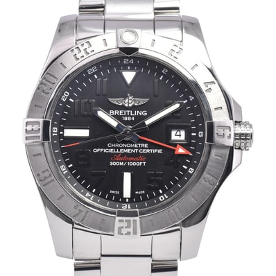 ブライトリング BREITLING A3239011/BC34 アベンジャーII GMT デイト 自動巻き メンズ 美品 箱・保証書付き 腕時計 R#149039