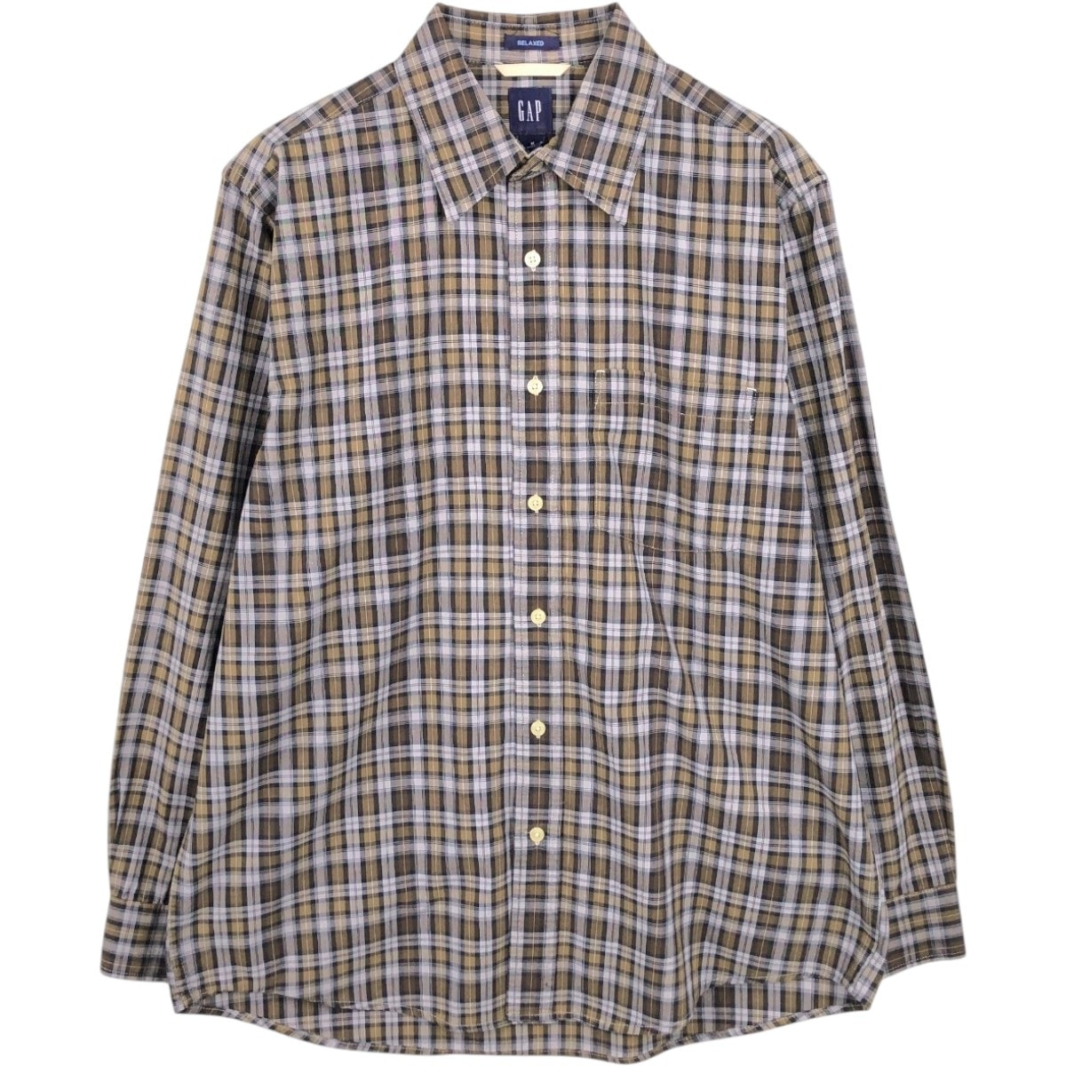 古着 ギャップ GAP オールドギャップ 長袖 コットンチェックシャツ メンズM相当 ヴィンテージ/eaa662592