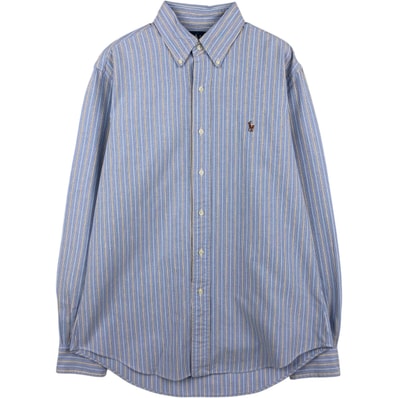 古着 ラルフローレン Ralph Lauren CUSTOM FIT マルチストライプ 長袖 ボタンダウンストライプシャツ メンズM相当/eaa634815