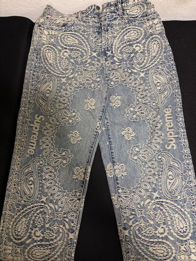 Supreme Bandana Jacquard Baggy Jean "Blue"
