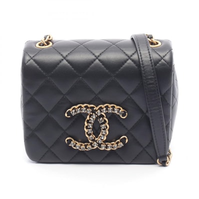 シャネル CHANEL マトラッセ ショルダーバッグ バッグ ラムスキン(羊革) レディース ブラック系 AS2599 【中古】