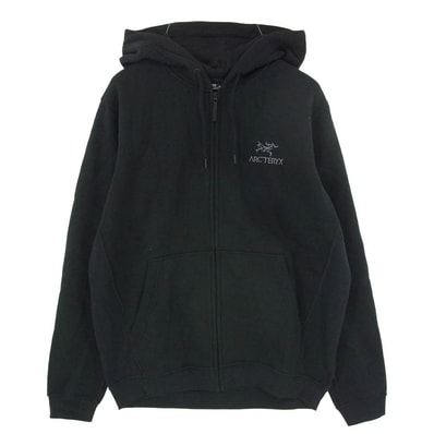 ARC'TERYX アークテリクス X000009929 Emblem Fleece Full-Zip Hoody エンブレム フリース フルジップ フーディ パーカー ジャケット ブラック系 M【中古】