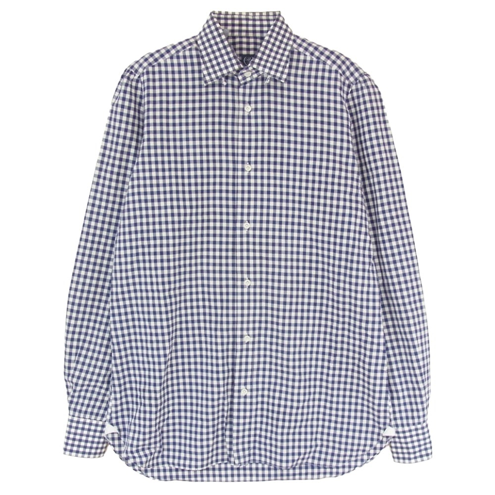 BEAMS ビームス 長袖シャツ ビームスF ギンガムチェック シャツ ネイビー系 15 1/2【中古】