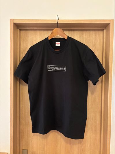 Supreme KAWS Chalk Logo Tee "Black"