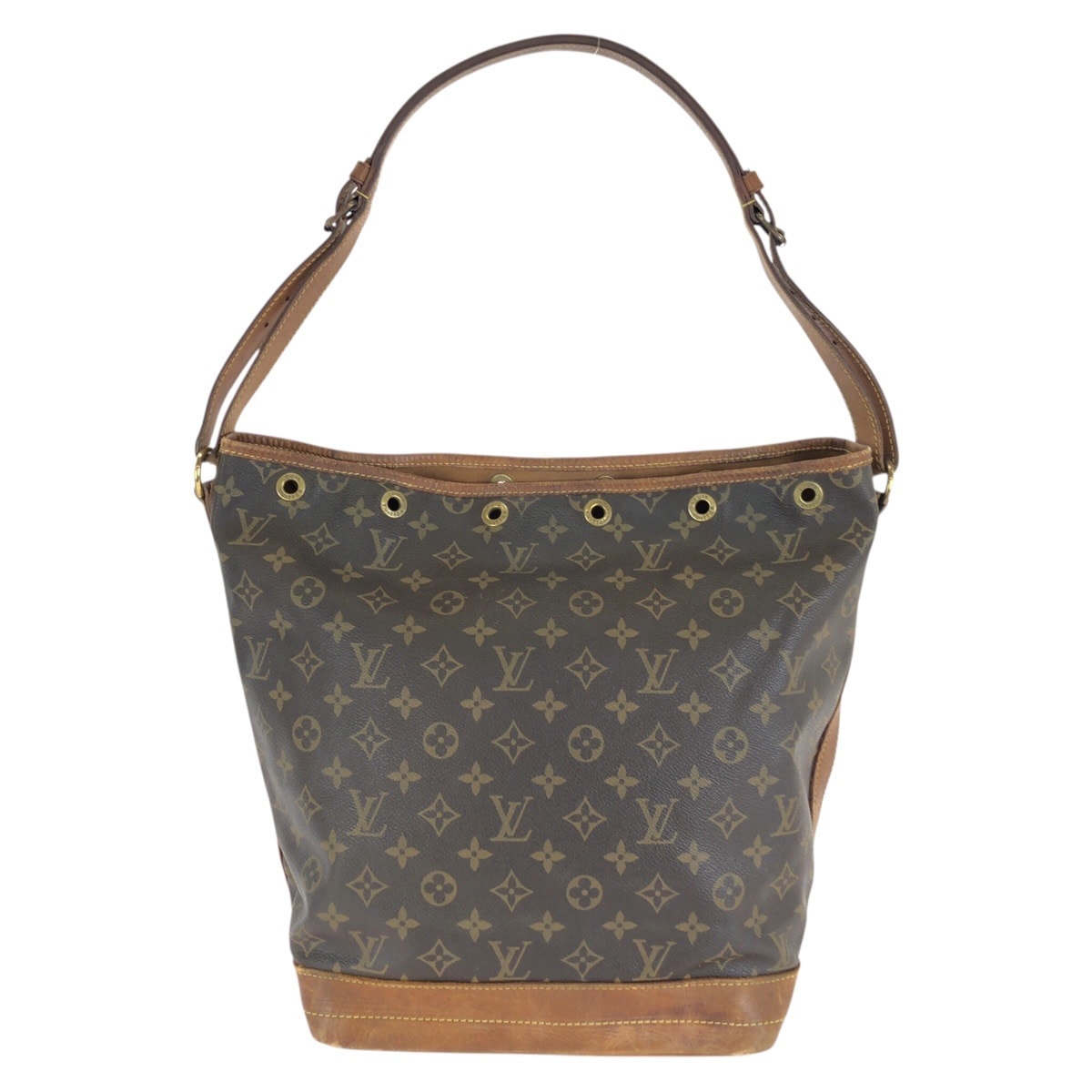 ルイ ヴィトン モノグラム ノエ ショルダーバッグ M42224 ブラウン PVC レザー レディース LOUIS VUITTON 中古