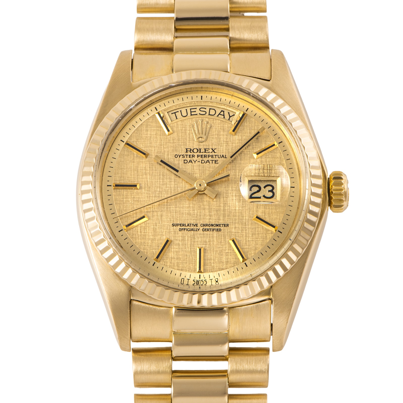 ROLEX ロレックス デイデイト 1803 1972年製 リネン シグマダイヤル JPブレス K18YG【中古】