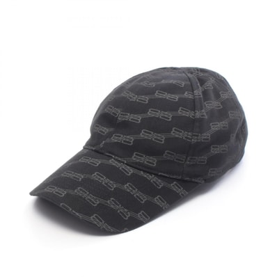 バレンシアガ BALENCIAGA BBモノグラム キャップ 帽子 コットン メンズ レディース ブラック系 7041041062L 【新品】