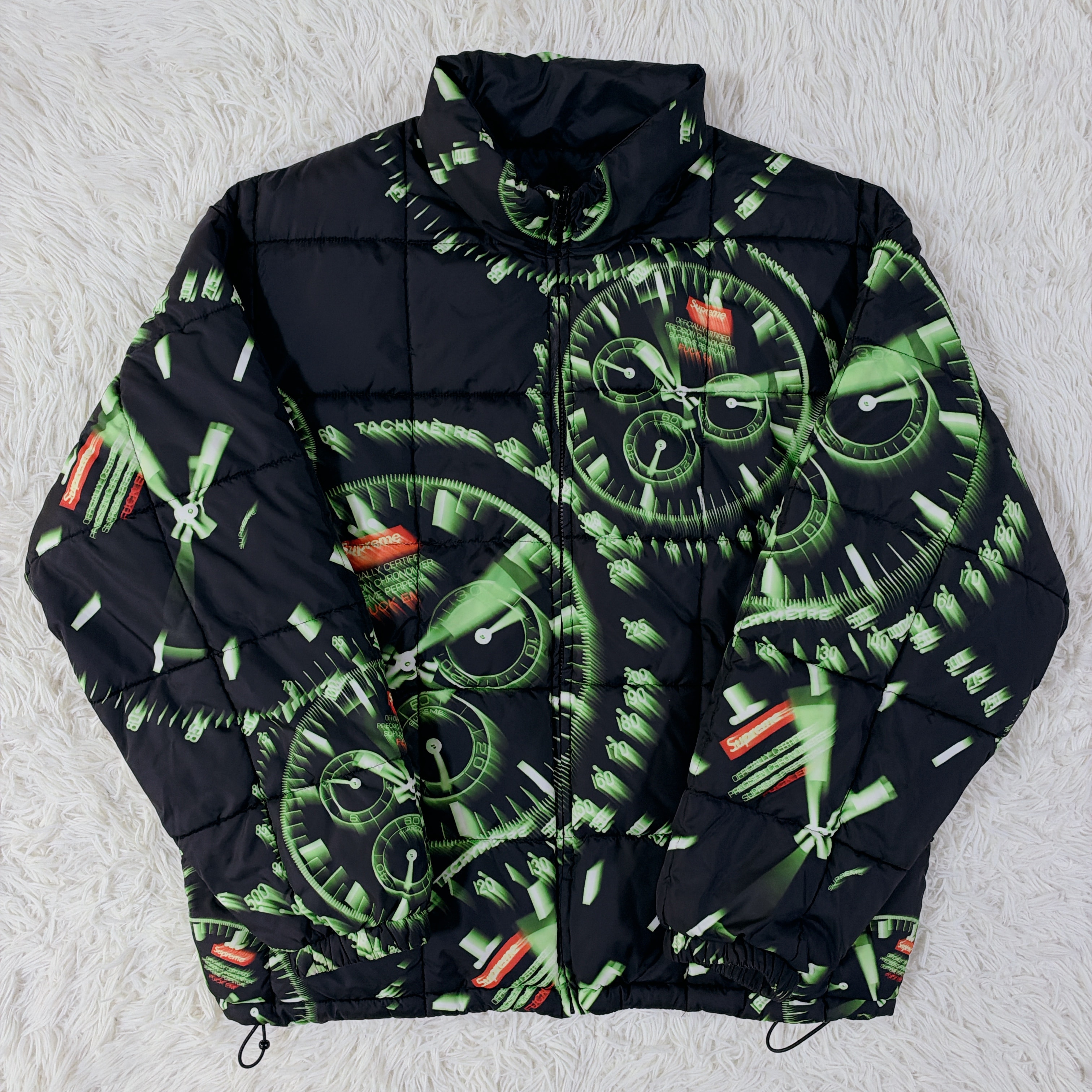 Supreme Watches Reversible Puffy Jacket "Black"