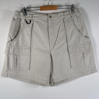 古着 コロンビア Columbia ショートパンツ ハーフパンツ 大きいサイズ サイドポケット ジップアップ w38 L7 ベージュ系 メンズ