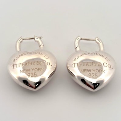 TIFFANY&Co. リターントゥ ティファニー フルハート ピアス シルバー925 SV925 鑑定済み 正規品 ティファニー