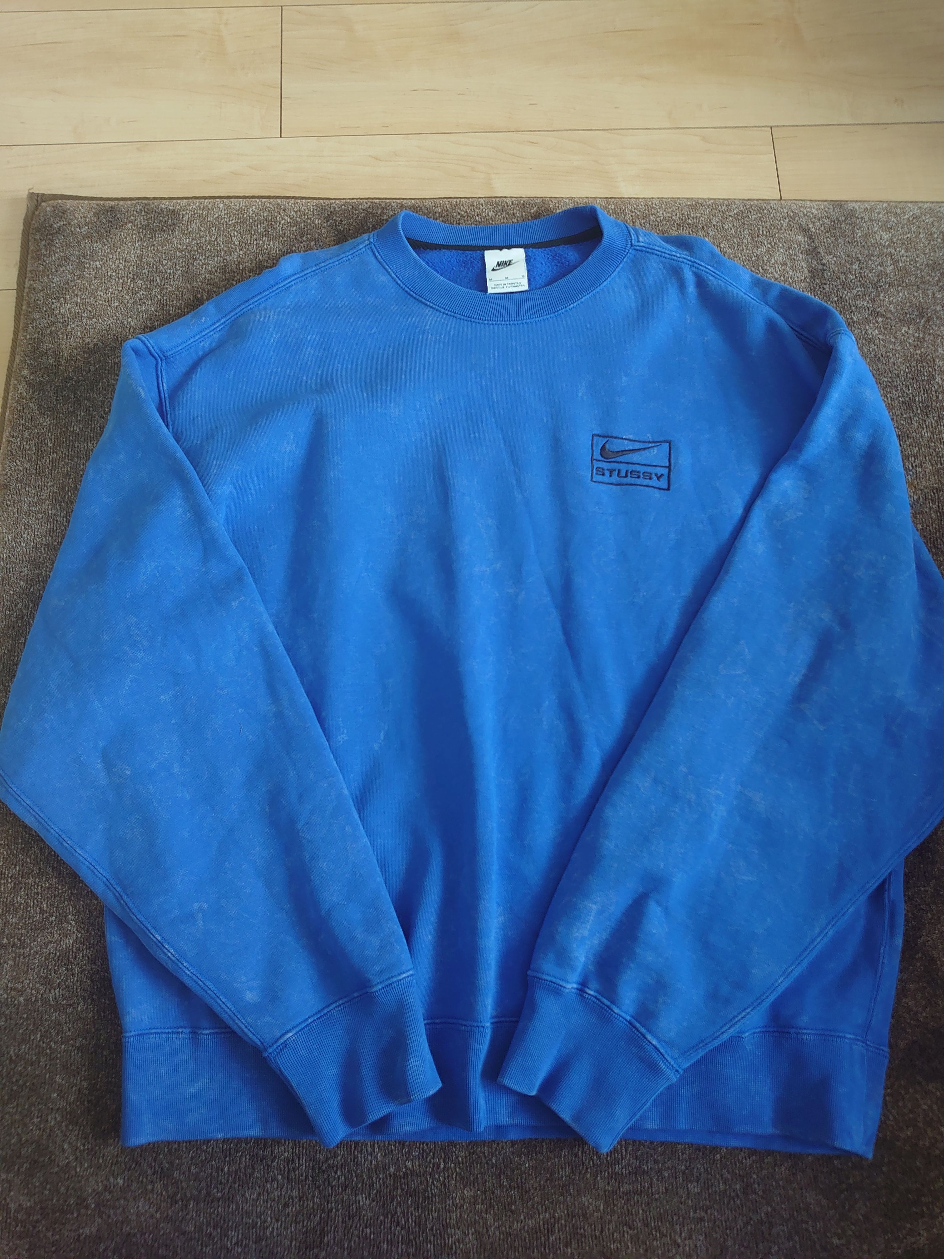 Stussy x Nike Acid Wash Crew (US Size) "Blue" DR4024-480