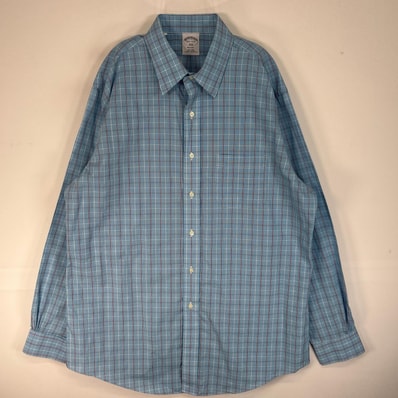 古着 ブルックスブラザーズ Brooks Brothers 長袖シャツ チェック 1818 REGENT L ブルー系 マルチカラー メンズ