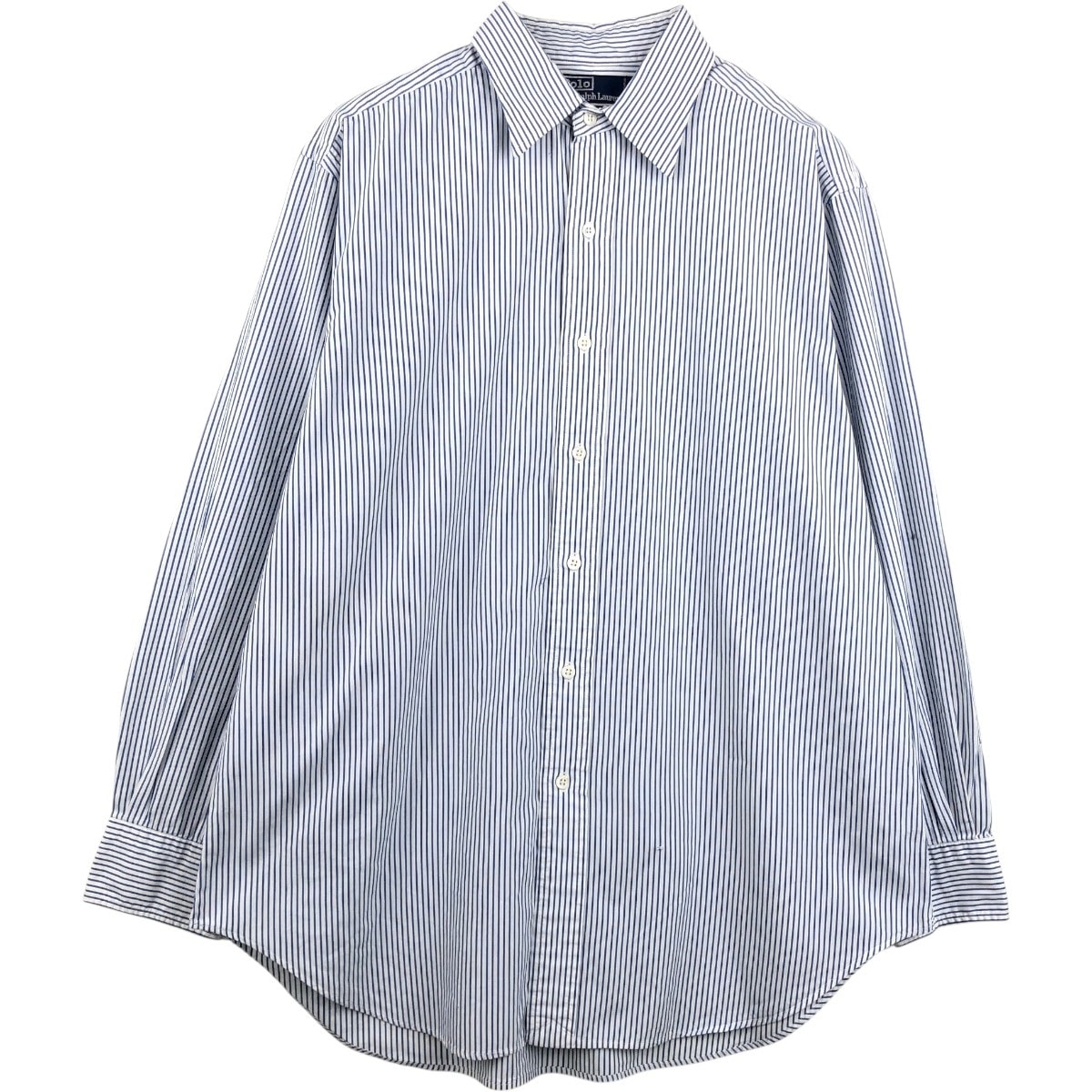 古着 ラルフローレン Ralph Lauren POLO by Ralph Lauren 長袖 コットンストライプシャツ メンズL相当 レギュラーカラー/eaa666313