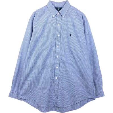 古着 ラルフローレン Ralph Lauren BLAKE 長袖 ボタンダウンチェックシャツ メンズL相当/eaa659337