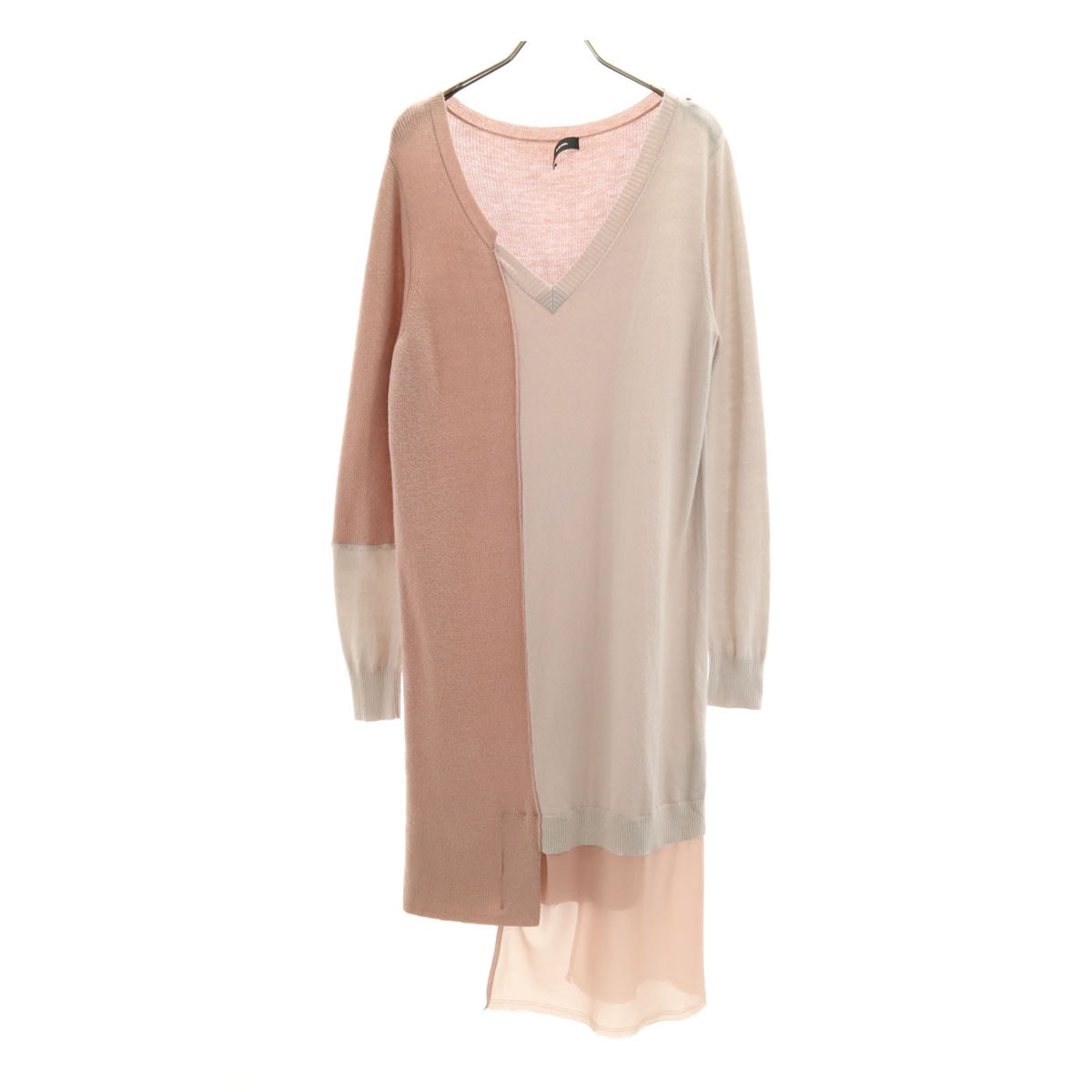 DIESEL ディーゼル 長袖 ニット ワンピース M ピンク系