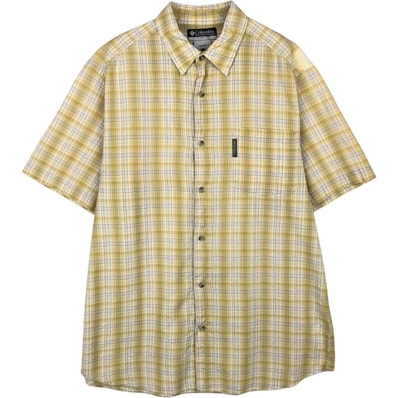 古着 00年代 コロンビア Columbia 半袖 コットン チェックシャツ メンズL相当/eaa650641