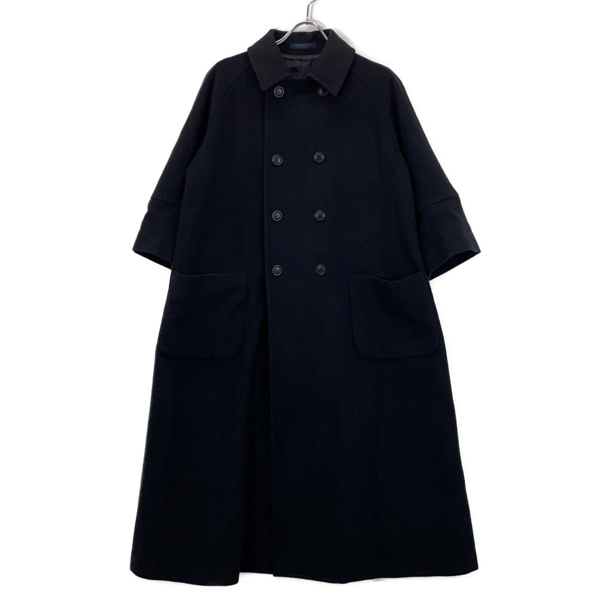 レギュレーション ヨウジヤマモト FB-C81-101 24-25AW ブラック MELTON R-CROPPED RAGLAN SLV COAT セミダブルロングコート 2