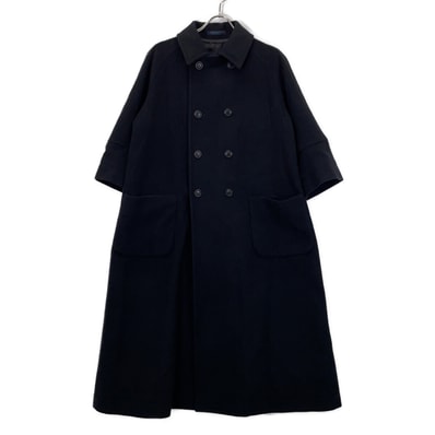 レギュレーション ヨウジヤマモト FB-C81-101 24-25AW ブラック MELTON R-CROPPED RAGLAN SLV COAT セミダブルロングコート 2