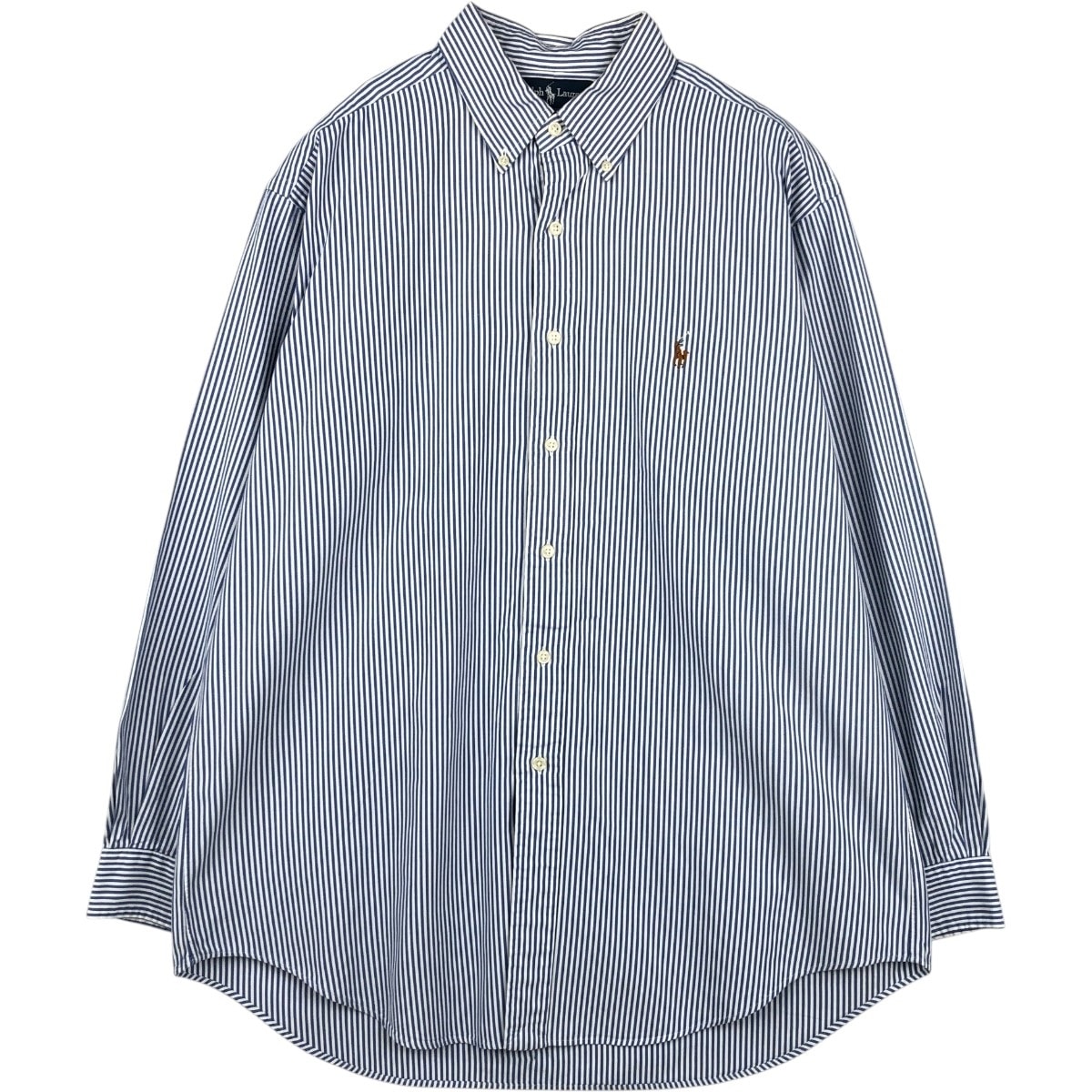 古着 ラルフローレン Ralph Lauren 長袖 ボタンダウンストライプシャツ メンズXL相当/eaa678073