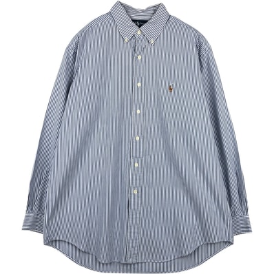 古着 ラルフローレン Ralph Lauren 長袖 ボタンダウンストライプシャツ メンズXL相当/eaa678073