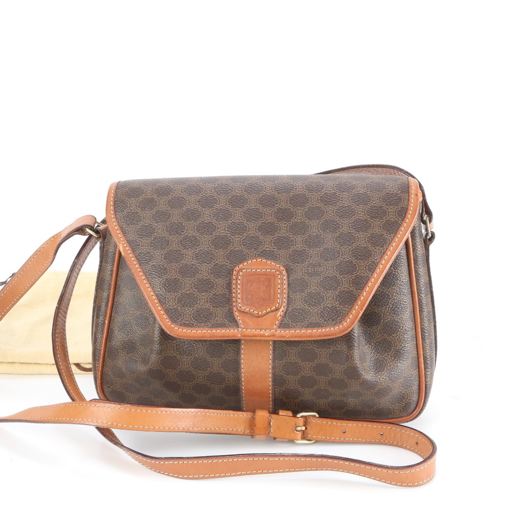 ■美品 セリーヌ マカダムショルダーバッグ