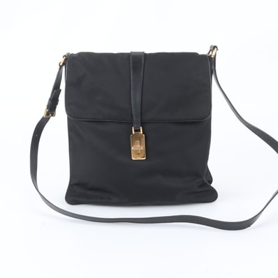 ■美品 プラダ テスート ナイロンショルダーバッグ レザー×ナイロン