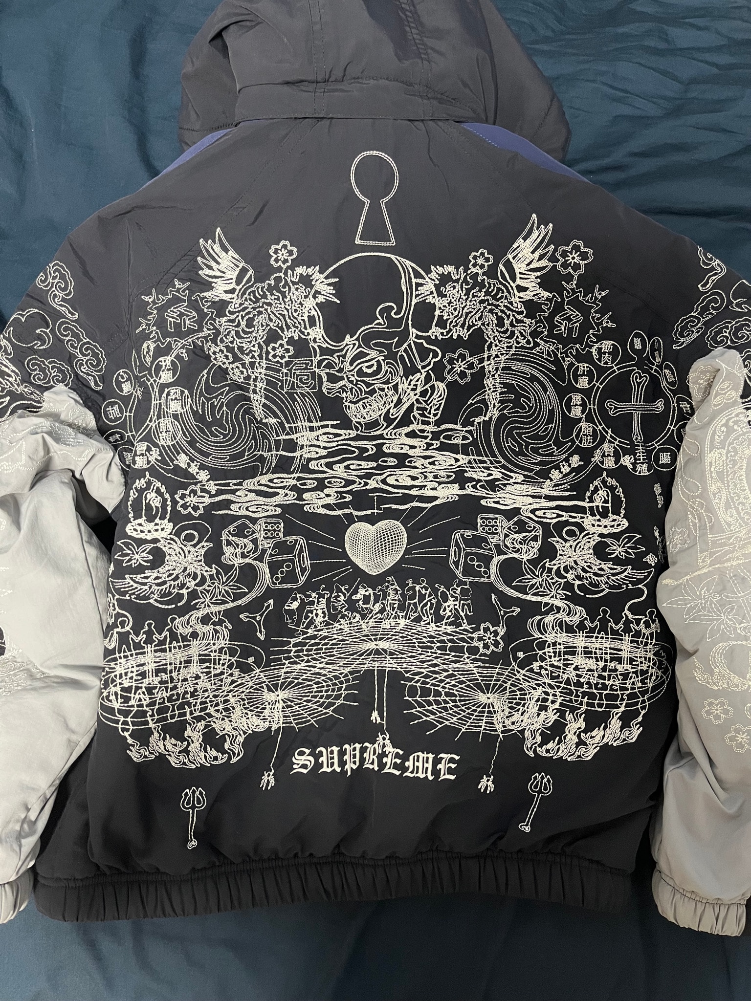 Supreme AOI Fleece Lined Track Jacket "Black"