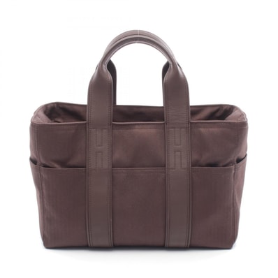 エルメス HERMES アカプルコPM ハンドバッグ バッグ レザー キャンバス トワルシェブロン トワルシェブロン レディース ブラウン系 【中古】