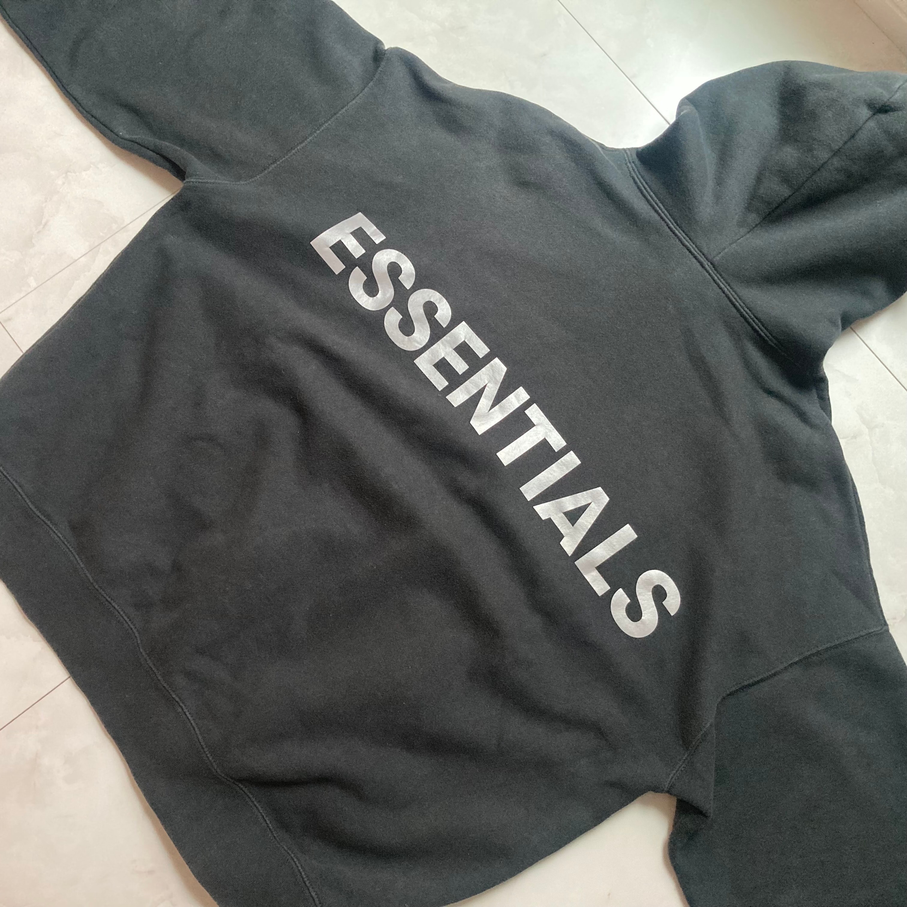 FEAR OF GOD ESSENTIALS 3M logo Pullover Hoodie "Black"