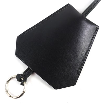 極美品 エルメス マルジェラ期 クロシェット レザー ネックレス ブラック