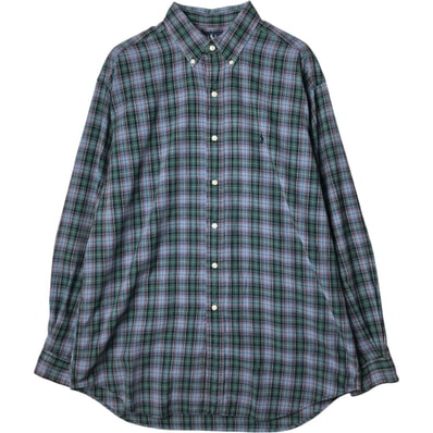 古着 ラルフローレン Ralph Lauren BLAKE 長袖 ボタンダウンチェックシャツ メンズL相当/eaa649279