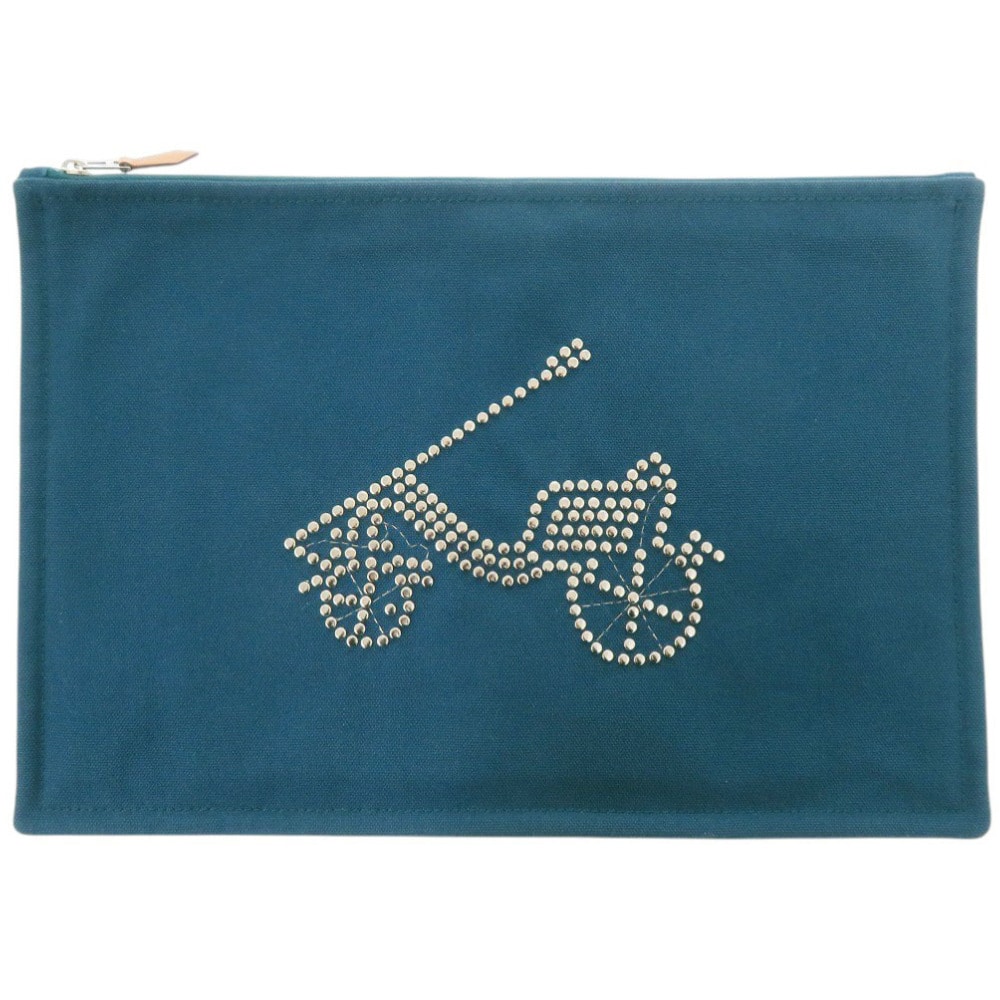 A (未使用に近い)】エルメス プティ デュック フラットポーチGM