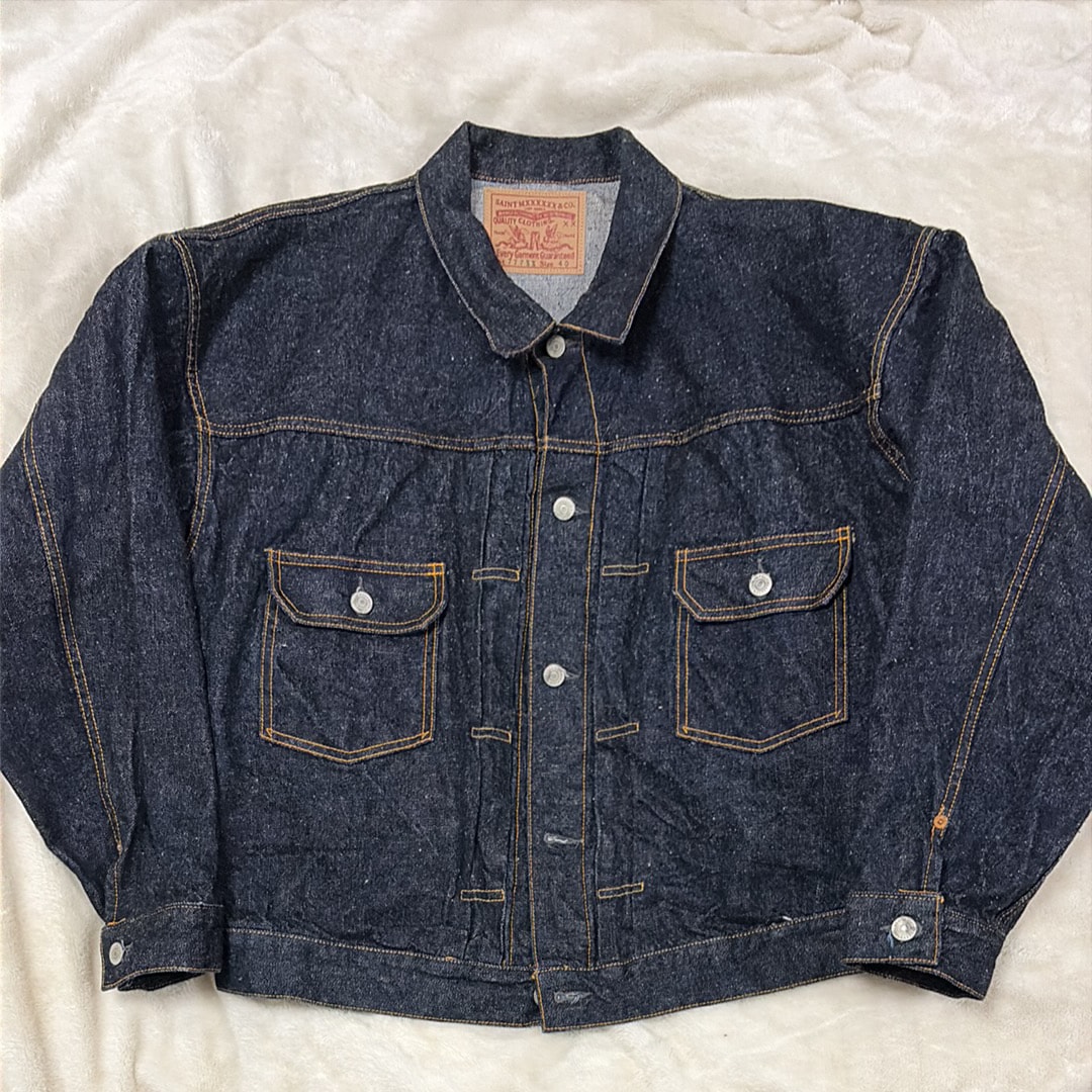 セントマイケル x ベルベルジン 23AW デニムジャケット "ブルー" SM-A23-0000-C16