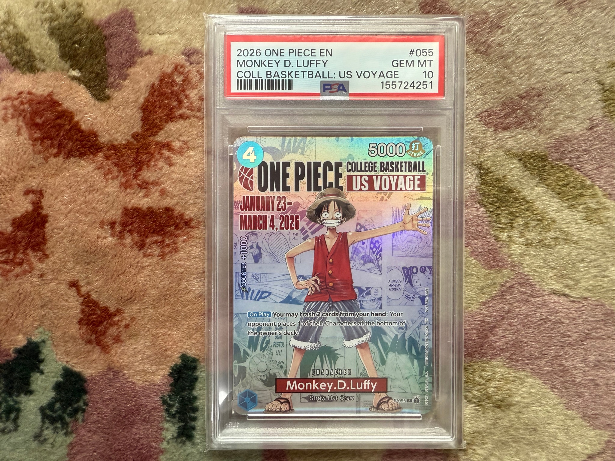 PSA10】モンキー・D・ルフィ：P (開封済) [P-055]【英語版