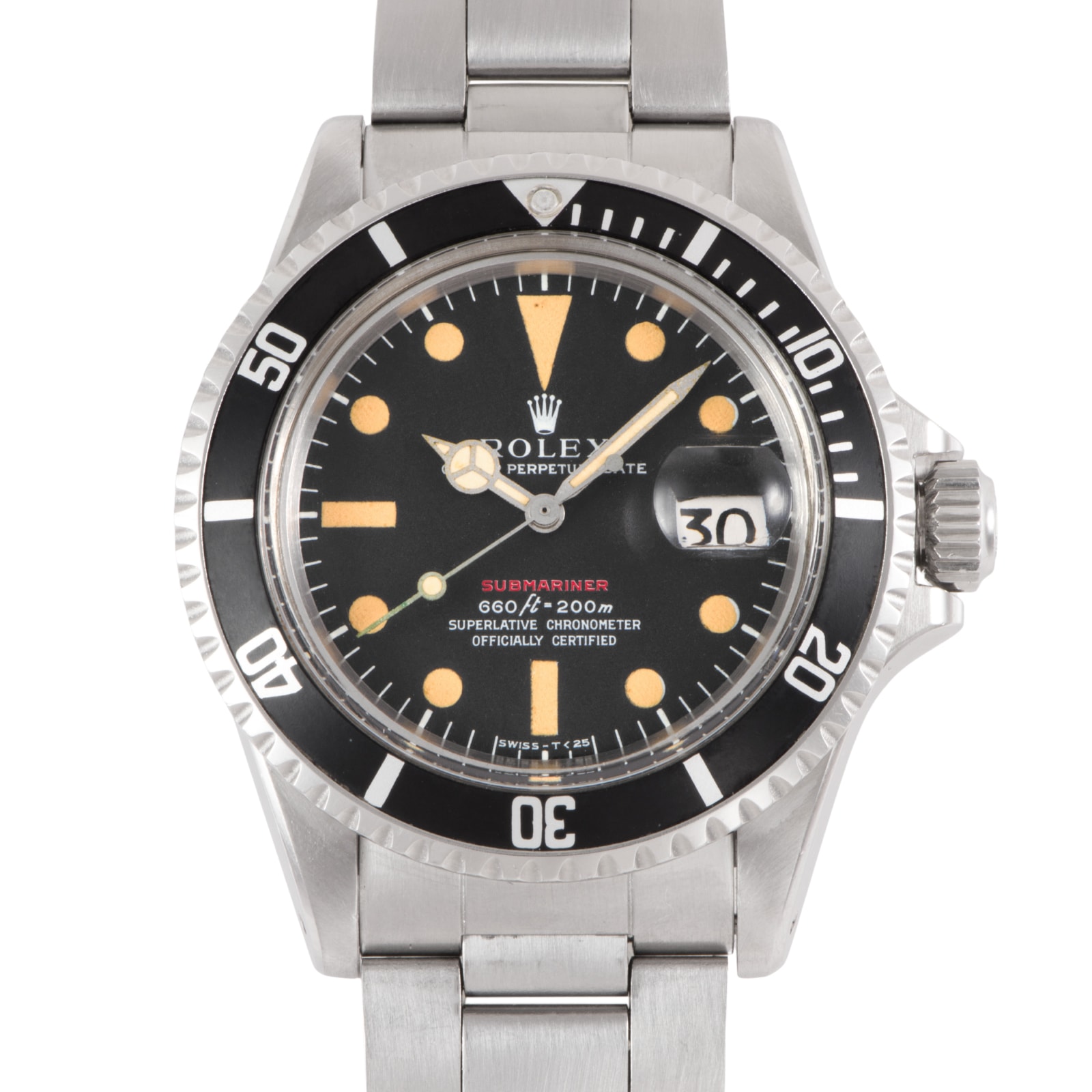 ROLEX ロレックス 赤サブマリーナデイト 1680 1970年製 Mark4ダイヤル ステンレススチール【中古】